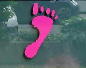 footprint in pink